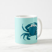 Tasse de café de plage au crabe bleu (Devant droit)