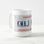 Tasse de café de plaque minéralogique de vanité (Devant gauche)