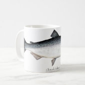 Tasse de café de poissons de Chinook/saumon quinte (Devant gauche)