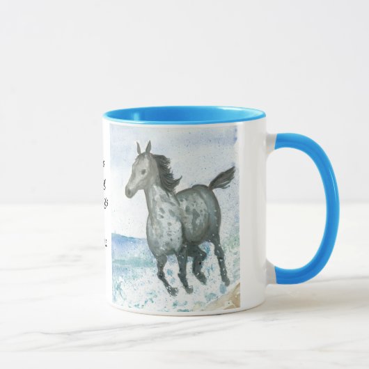 Tasse de café de poney de Personalisable Connemara (Droite)