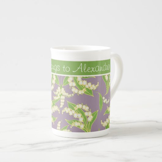 Tasse de café de porcelaine tendre : Lis de la (Devant droit)