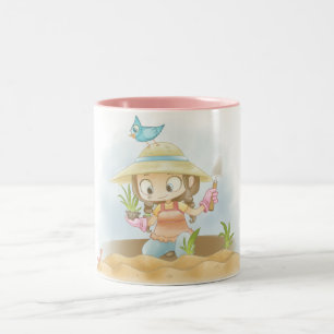 Tasse de café de pouce vert