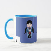 Tasse de café de poupée de Kokeshi de violon (Gauche)