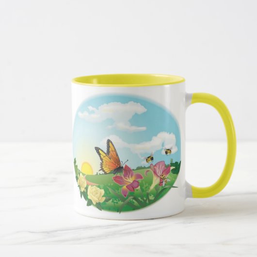 Tasse de café de pré de papillon de KRW (Droite)
