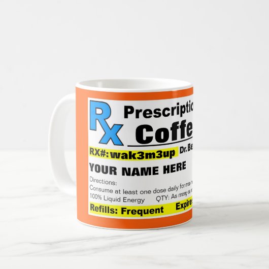 Tasse de café de prescription (Devant gauche)