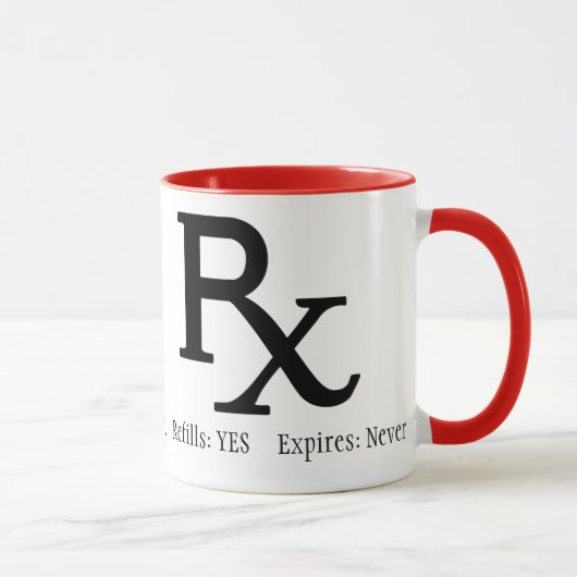 Tasse de café de prescription de Rx (Droite)