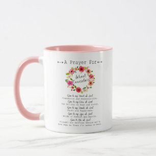 Tasse de café de prière de conseiller d'école