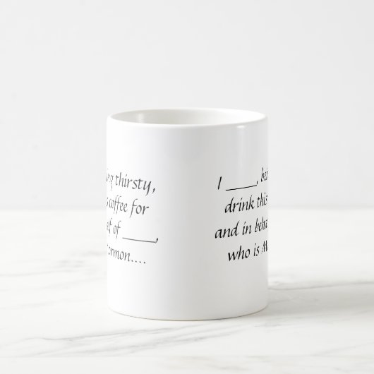 Tasse de café de procuration (Centre)