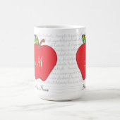 Tasse de café de professeurs d'Apple de monogramme (Centre)