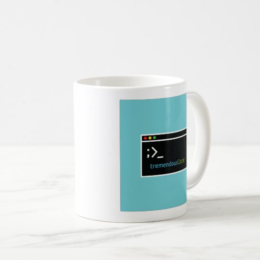 Tasse de café de programmeur ou de codeur liée au (Devant droit)
