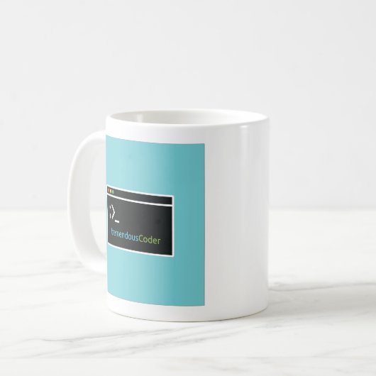 Tasse de café de programmeur ou de codeur liée au (Devant gauche)