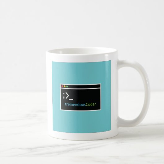 Tasse de café de programmeur ou de codeur liée au (Droite)