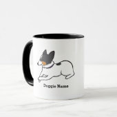 Tasse de café de Rat terrier de bande dessinée (Devant gauche)