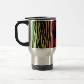 Tasse de café de rayure de zèbre d'arc-en-ciel (Gauche)
