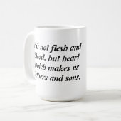 Tasse de café de réflexion de père et de fils (Devant gauche)