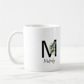 Tasse de café de retraite avec monogramme de fleur (Gauche)