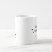 Tasse de café de retraite avec monogramme de fleur (Centre)