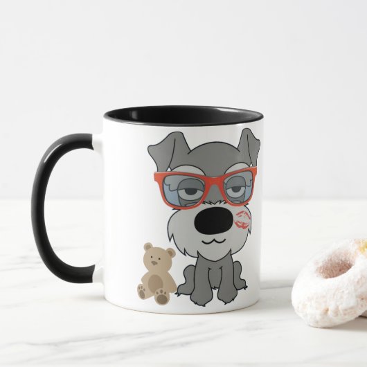 Tasse de café de Schnauzer (Avec donut)