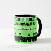 Tasse de café de sensibilisation à la maladie de L (Devant droit)