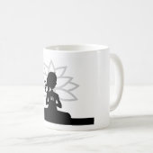 Tasse de café de silhouette de yoga (Devant droit)