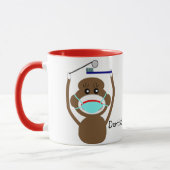 Tasse de café de singe de chaussette de dentiste (Gauche)