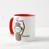 Tasse de café de singe de chaussette de dentiste (Devant gauche)
