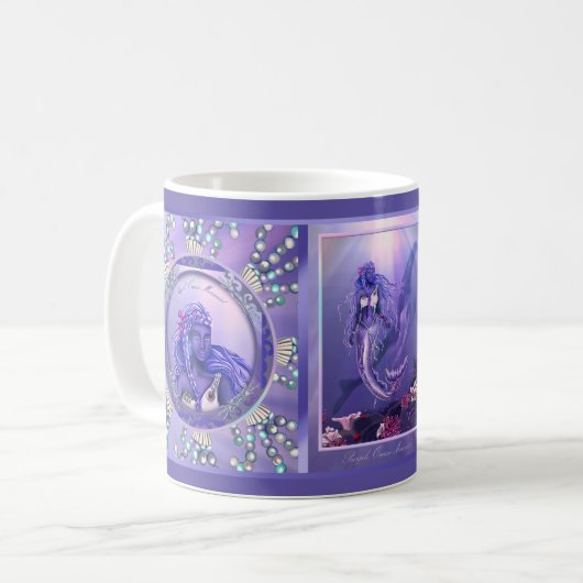 Tasse de café de sirène de l'océan violet (Devant gauche)