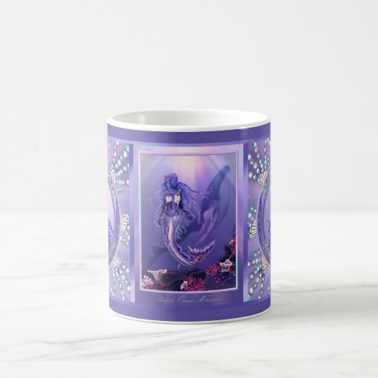 Tasse de café de sirène de l'océan violet (Centre)