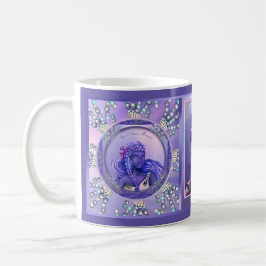 Tasse de café de sirène de l'océan violet (Gauche)