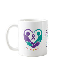 Tasse de café de soutien à la santé mentale Ruban