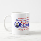 Tasse de café de souvenir d'inauguration d'Obama (Gauche)