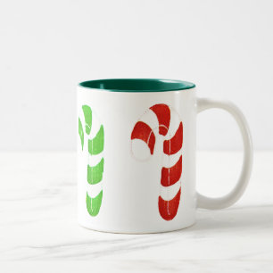 Tasse de café de sucre de canne de Joyeux Noël