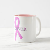 Tasse de café de survivant de cancer du sein (Devant droit)