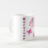Tasse de café de survivant de cancer du sein (Devant gauche)