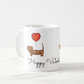 Tasse de café de teckel - jour de Valentines (Devant gauche)