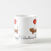 Tasse de café de teckel - jour de Valentines (Centre)