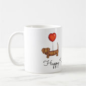 Tasse de café de teckel - jour de Valentines (Gauche)