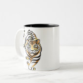 Tasse de café de tigre de bande dessinée (Devant gauche)