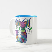 Tasse de café de ton de la lettre J 2 (Devant gauche)