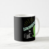Tasse de café de TRex de professeur de dinosaure (Devant droit)
