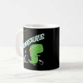 Tasse de café de TRex de professeur de dinosaure (Devant gauche)