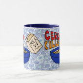 Tasse de café de tueur de céréale, carton fâché de (Centre)