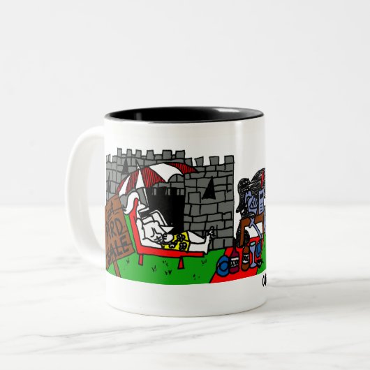 Tasse de café de vente de bric-à-brac de cour (Devant gauche)