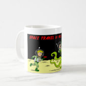 Tasse de café de "VOYAGE DANS L'ESPACE" de lac (Devant gauche)