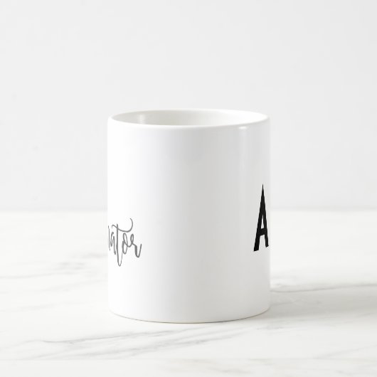 Tasse de café décorée d'un monogramme de (Centre)