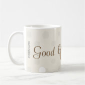 Tasse de café décorée d'un monogramme de points (Gauche)