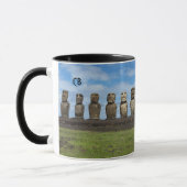 Tasse de café décorée d'un monogramme de Rapa Nui (Gauche)