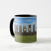 Tasse de café décorée d'un monogramme de Rapa Nui (Devant gauche)