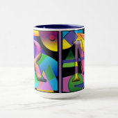 Tasse de café décorée d'un monogramme de RM (Centre)