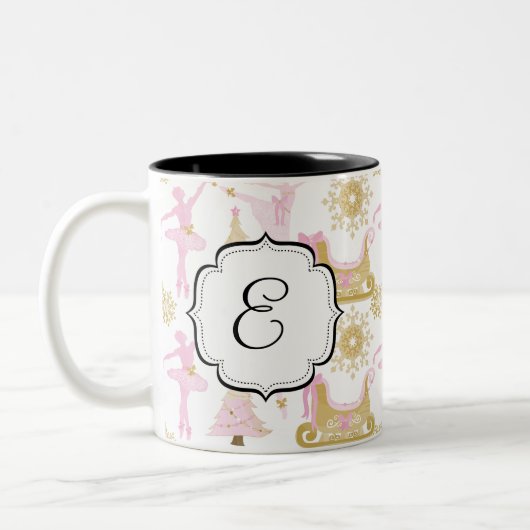 Tasse de café décorée d'un monogramme de thé de (Gauche)